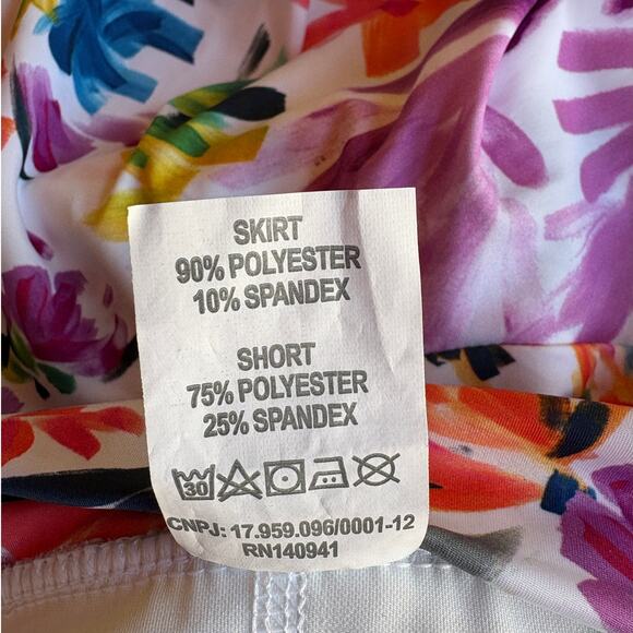 Dona Jo Athletic Skort w Floral Print and Ruffles for Golf, Netball size XL/3 - Picture 4 of 11